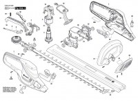Bosch 3 600 HC0 870 AdvancedHedgeCut 65 Hedge Trimmer 230 V / GB Spare Parts AdvancedHedgeCut65